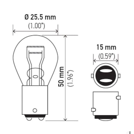 Hella Bulb 7537 24V 21/5W Bulbs, 7537 7537